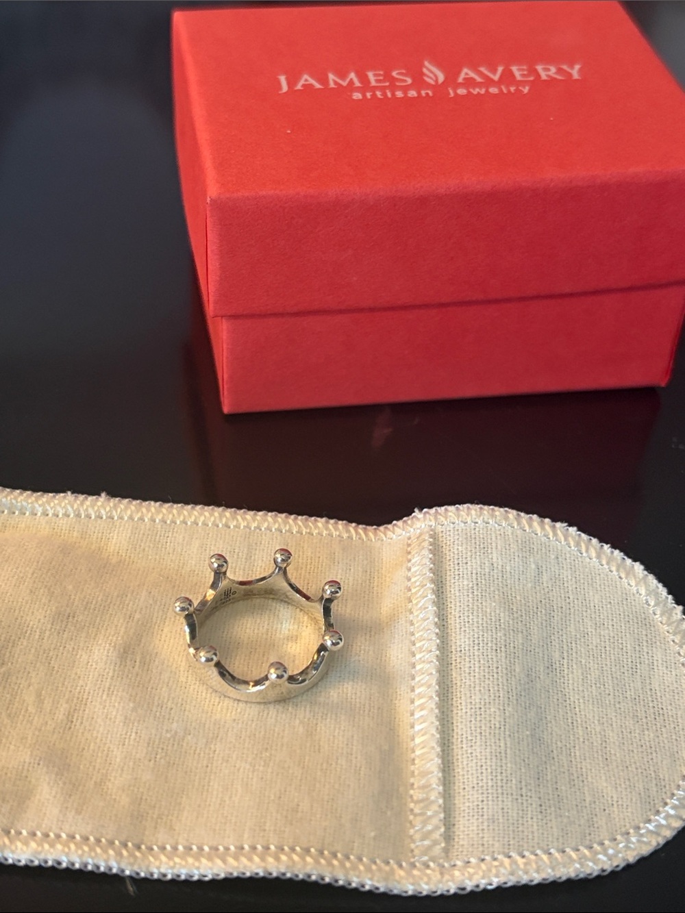 James Avery Silver Crown Ring Size 6.5